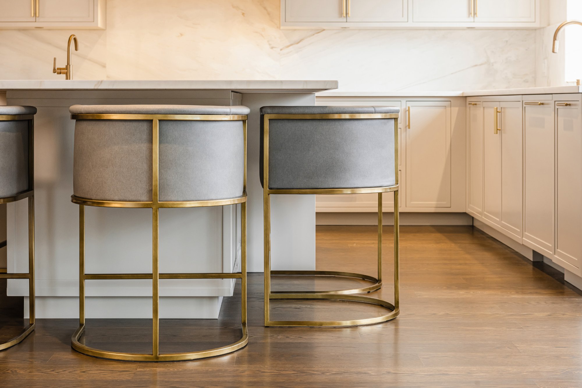 Custom metal table detail for an interior design project